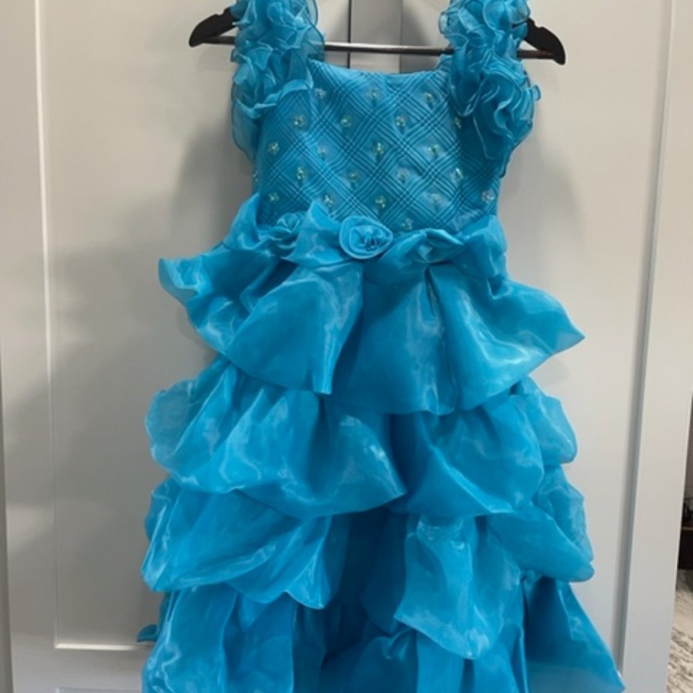 Beautiful blue Richie House Formal Dress for a Little Girl
